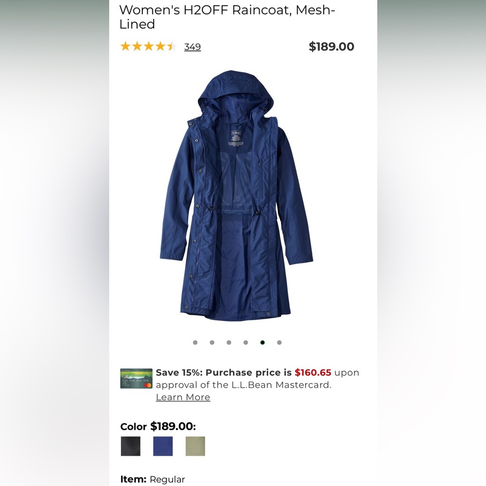 Women's H2OFF Raincoat, Mesh-Lined